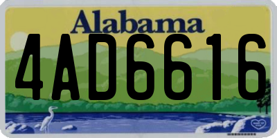 AL license plate 4AD6616