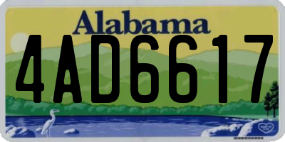 AL license plate 4AD6617
