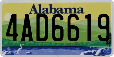 AL license plate 4AD6619