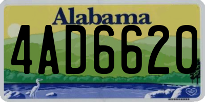 AL license plate 4AD6620