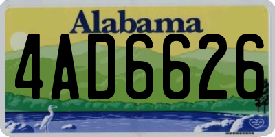 AL license plate 4AD6626