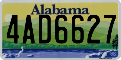 AL license plate 4AD6627