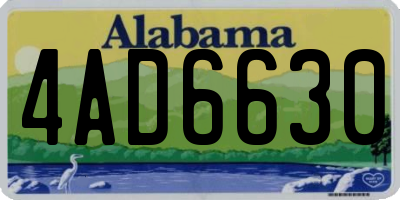AL license plate 4AD6630