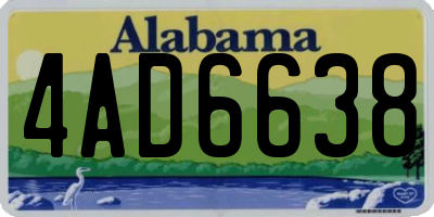 AL license plate 4AD6638