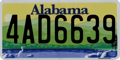 AL license plate 4AD6639