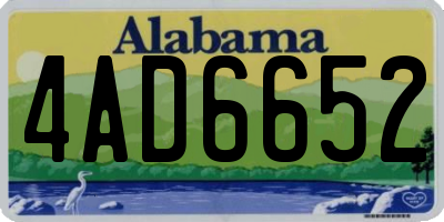 AL license plate 4AD6652