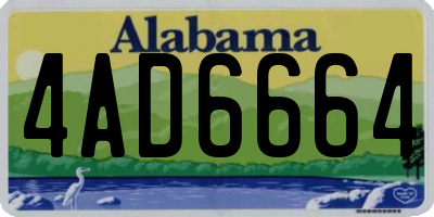 AL license plate 4AD6664