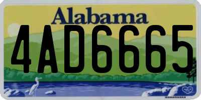 AL license plate 4AD6665