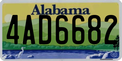 AL license plate 4AD6682