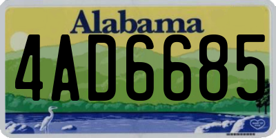 AL license plate 4AD6685