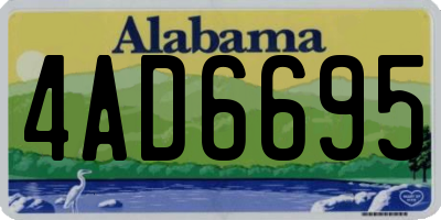AL license plate 4AD6695