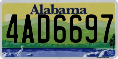 AL license plate 4AD6697