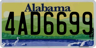 AL license plate 4AD6699