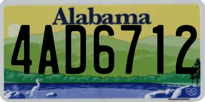 AL license plate 4AD6712