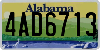 AL license plate 4AD6713