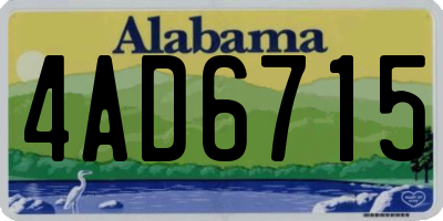 AL license plate 4AD6715
