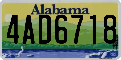 AL license plate 4AD6718