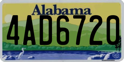 AL license plate 4AD6720