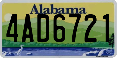 AL license plate 4AD6721