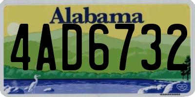 AL license plate 4AD6732