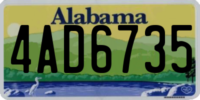 AL license plate 4AD6735