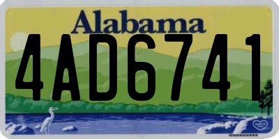 AL license plate 4AD6741