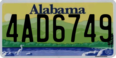 AL license plate 4AD6749