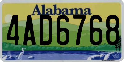 AL license plate 4AD6768