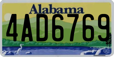 AL license plate 4AD6769