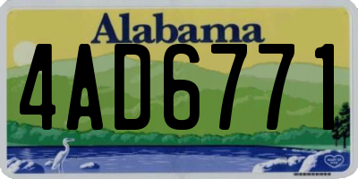 AL license plate 4AD6771