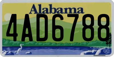 AL license plate 4AD6788