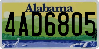 AL license plate 4AD6805