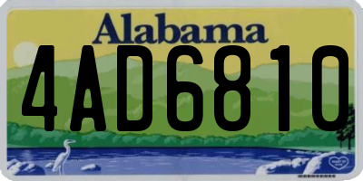 AL license plate 4AD6810