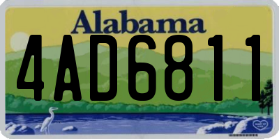 AL license plate 4AD6811
