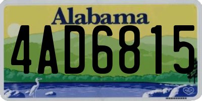 AL license plate 4AD6815