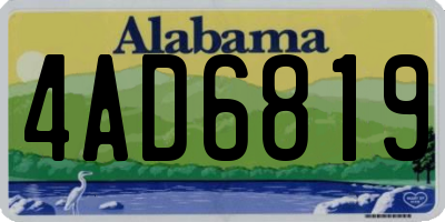AL license plate 4AD6819