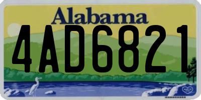 AL license plate 4AD6821