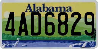 AL license plate 4AD6829