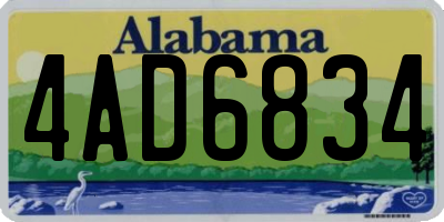 AL license plate 4AD6834