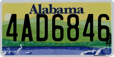 AL license plate 4AD6846