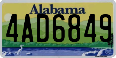 AL license plate 4AD6849