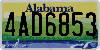 AL license plate 4AD6853