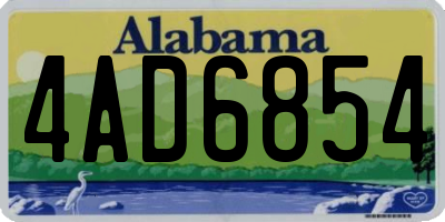 AL license plate 4AD6854