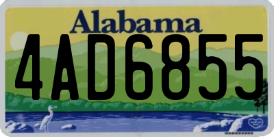 AL license plate 4AD6855