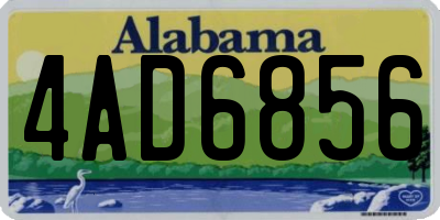 AL license plate 4AD6856