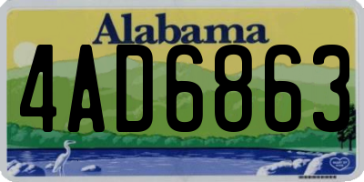 AL license plate 4AD6863