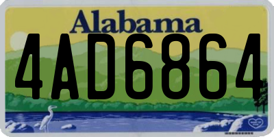 AL license plate 4AD6864