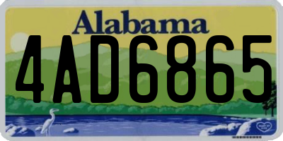 AL license plate 4AD6865