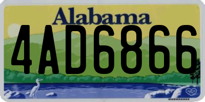 AL license plate 4AD6866