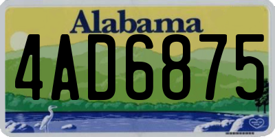 AL license plate 4AD6875
